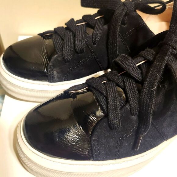 Bus Stop x All Black, Collab "Oversize" Black Leather Sneakers Sz.10/40 Ret.$250 - Picture 2 of 6